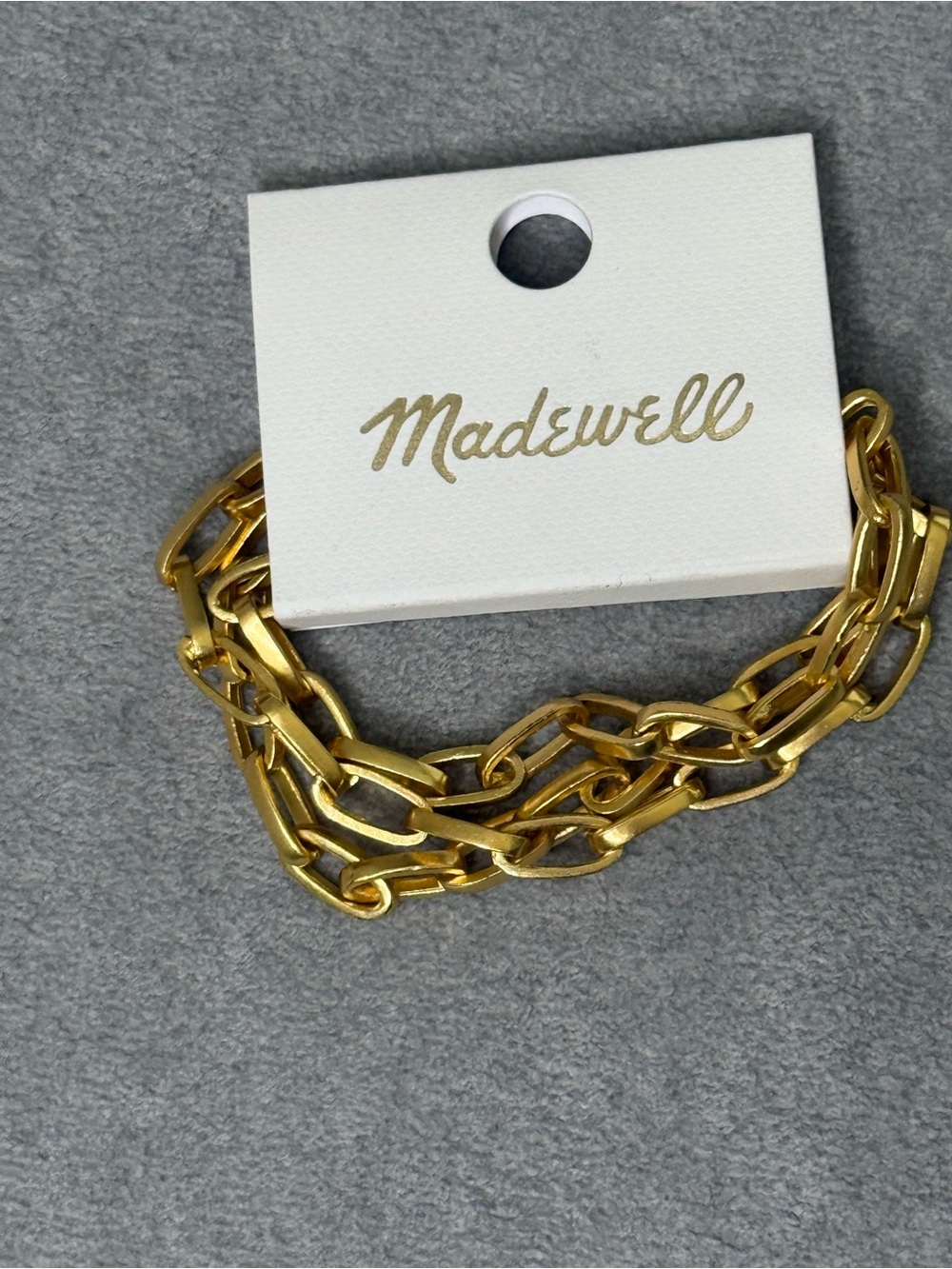 Madewell layered chain bracelet, gold - Picture 2 of 4
